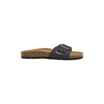 Pepe Jeans London, Papuci cu catarame, Negru, 42