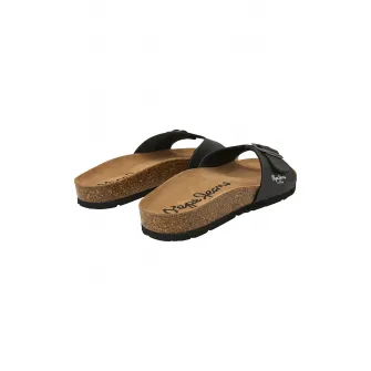 Pepe Jeans London, Papuci cu catarame, Negru, 42