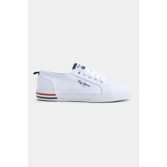 Pepe Jeans London, Tenisi cu varf rotund, Alb, 33 EU