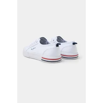Pepe Jeans London, Tenisi cu varf rotund, Alb, 33 EU