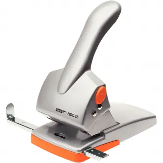 Perforator de mare capacitate Rapid HDC65, 65 coli, metalic, cutie, argintiu-portocaliu