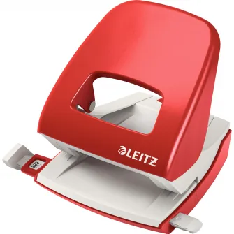Perforator metalic Leitz 5008 NeXXt Series, 30 coli, rosu