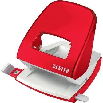 Perforator metalic Leitz WOW 5008 NeXXt Series, 30 coli, rosu