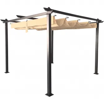 Pergola gradina Kring Vidar, acoperire material impermeabil, 300x300cm