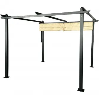 Pergola gradina Kring Vidar, acoperire material impermeabil, 300x300cm