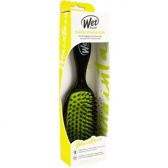 Perie de par Wet Brush Shine Enhancer pentru stralucire, Negru