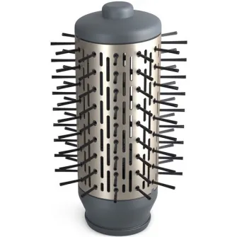 Perie rotativa cu aer cald Philips Seria 7000 BHA710/00, 1000W, ingrijire cu ioni, 2 accesorii, setare temperatura de ingrijire si aer rece, peri naturali, invelis ceramic din turmalina, Alb/crem