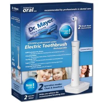 Periuta de dinti electrica Dr. Mayer GTS1050 cu inductie, reincarcabila, Alb