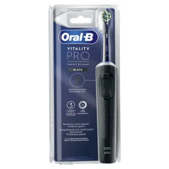 Periuta de dinti electrica Oral-B Vitality Pro, Curatare 2D, 3 programe, 1 Incarcator, 1 capat, Negru