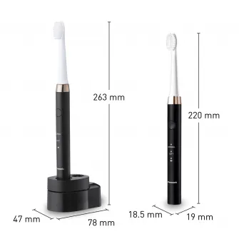 Periuta de dinti Panasonic Sonic vibration EW-DM81-K503, 31.000 oscilatii, Negru