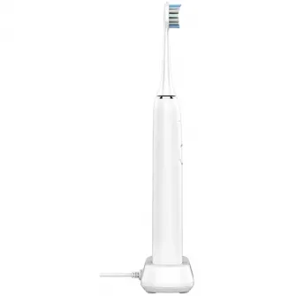 Periuta de dinti sonica electrica Aeno ADB0005, 46000 rpm, 5 moduri de curatare, Încarcare fara fir cu baterie, 40 de zile de functionare, IPX7, 2 capete de perie incluse, alb