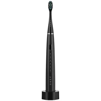 Periuta de dinti sonica electrica smart Aeno ADB0002S, 4 +8 moduri de curatare smart, incarcare wireless, 46000rpm, 90 de zile fara incarcare, IPX7, 3 capete de perie incluse, negru