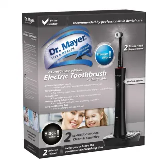 Periuta electrica Dr Mayer GTS1050BK, 2 programe, 2 capete incluse, Negru