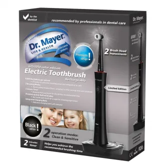 Periuta electrica Dr Mayer GTS1050BK, 2 programe, 2 capete incluse, Negru