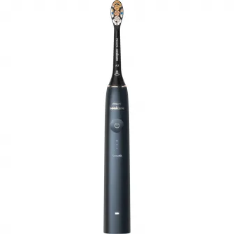 Periuta electrica sonica Philips Prestige 9900 HX9992/12, 62000 miscari/minut, tehnologie SenseIQ, aplicatie Sonicare cu inteligenta artificiala, wireless Bluetooth, senzori integrati, 5 moduri personalizabile, 1 cap de periere, Albastru