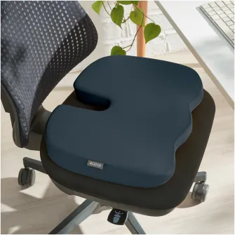 Pernuta ergonomica Leitz Cosy, pentru scaun, spuma cu memorie, husa lavabila, gri antracit