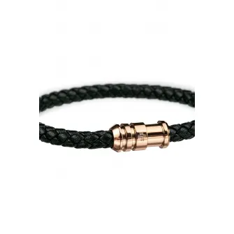 Philipp Blanc, Bratara impletita din piele, Negru/Auriu rose