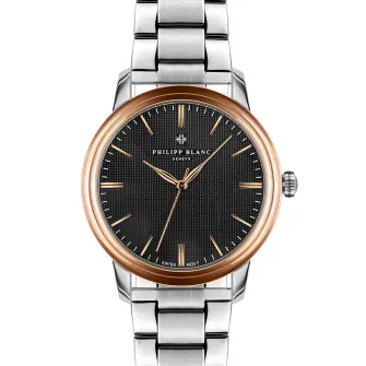 Philipp Blanc, Ceas quartz unisex in doua nuante, Argintiu/Auriu rose