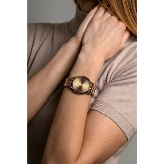 Philipp Blanc, Ceas unisex cu cadran cu logo, realizat in Elvetia, Auriu rose