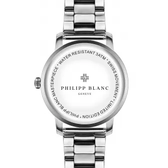 Philipp Blanc, Ceas unisex rotund cu bratara de otel inoxidabil, Argintiu