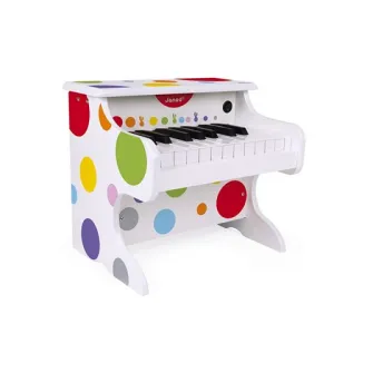 Pian din lemn Janod Confetti - My first electronic piano, 18 clape