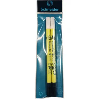 Pic cu carioca Schneider Corry, Galben neon, 2 buc/set
