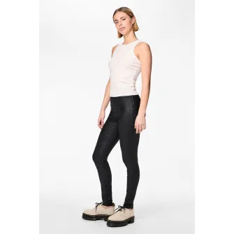 Pieces, Colanti cu talie inalta, Negru, XS