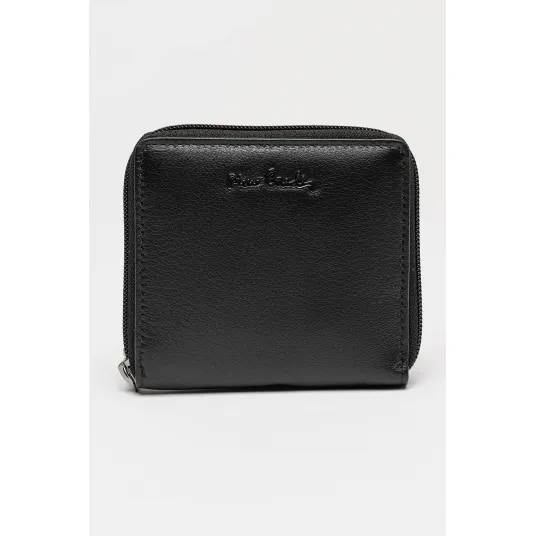 Pierre Cardin, Portofel de piele cu fermoar, Negru