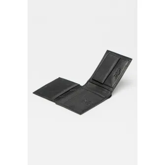 Pierre Cardin, Portofel de piele cu logo, Negru