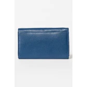Pierre Cardin, Portofel de piele cu logo Tilak, Albastru inchis