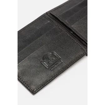 Pierre Cardin, Portofel din piele cu detaliu logo, Negru
