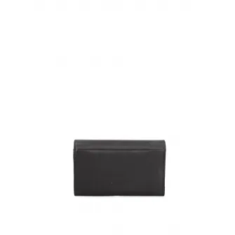 Pierre Cardin, Portofel din piele cu detaliu logo, Negru