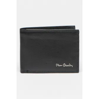 Pierre Cardin, Portofel pliabil de piele, Negru