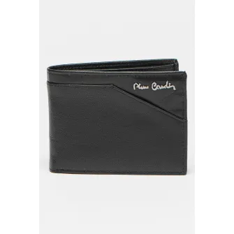 Pierre Cardin, Portofel pliabil de piele, Negru