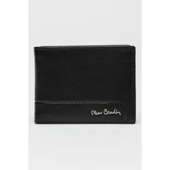 Pierre Cardin, Portofel pliabil de piele, Negru