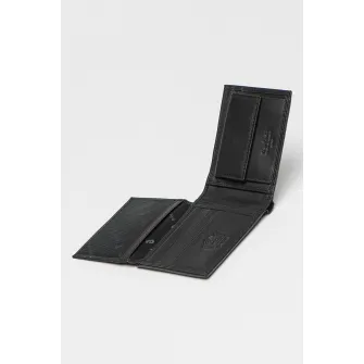 Pierre Cardin, Portofel pliabil de piele, Negru