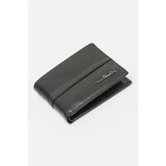 Pierre Cardin, Portofel pliabil de piele, Negru