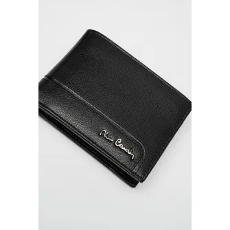Pierre Cardin, Portofel pliabil de piele, Negru