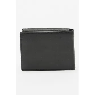 Pierre Cardin, Portofel pliabil din piele cu buzunare multiple, Negru