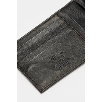 Pierre Cardin, Portofel pliabil din piele cu detaliu cu logo, Negru