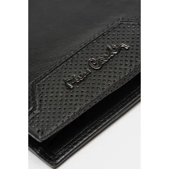 Pierre Cardin, Portofel pliabil din piele, Negru
