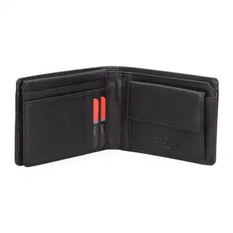 Pierre Cardin, Portofel pliabil din piele, Negru