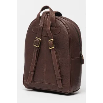 Pierre Cardin, Rucsac din piele cu buzunar exterior, Maro cognac