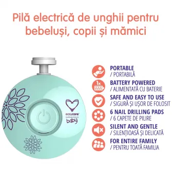 Pila electrica de unghii EASYCARE Baby pentru bebelusi, copii si mamici