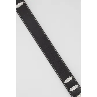 Pinko, Curea de piele cu nituri metalice Larry, Negru, 84