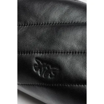 Pinko, Geanta crossbody de piele Love Baby, Negru
