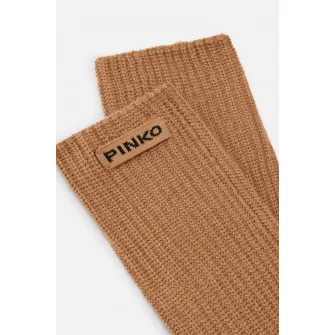 Pinko, Manusi tricotate din amestec de lana, Maro