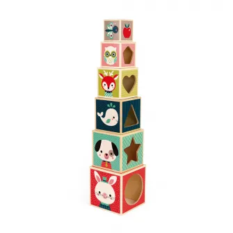 Piramida Janod - Baby Forest, 6 piese