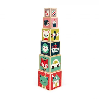 Piramida Janod - Baby Forest, 6 piese