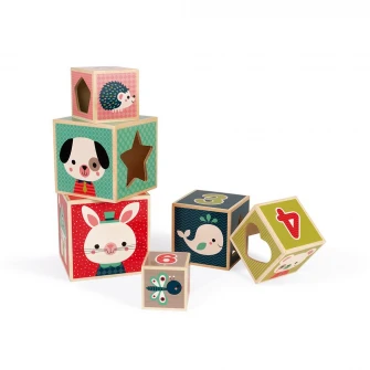 Piramida Janod - Baby Forest, 6 piese